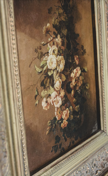 French Antique Framed Floral