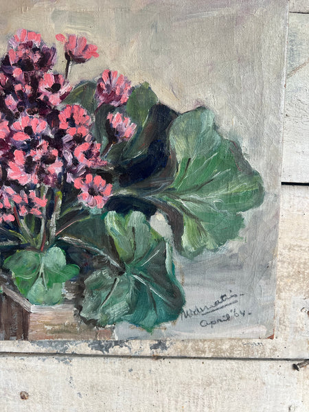 French Floral Oil on Canvas