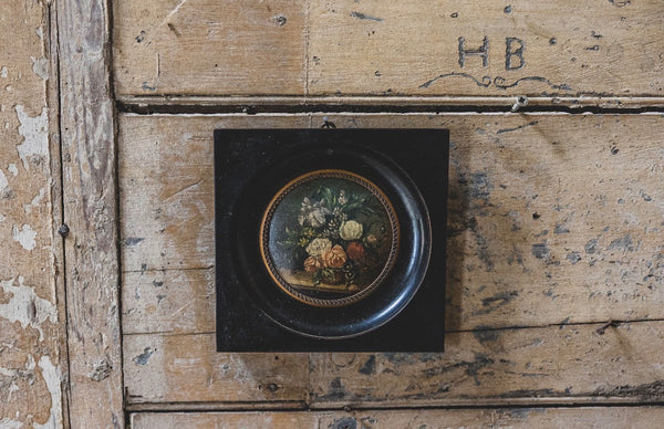 Miniature Framed Floral Oil Painting
