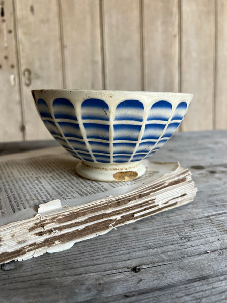 Gorgeous Blue & White Vintage French Cafe Au Lait Bowl