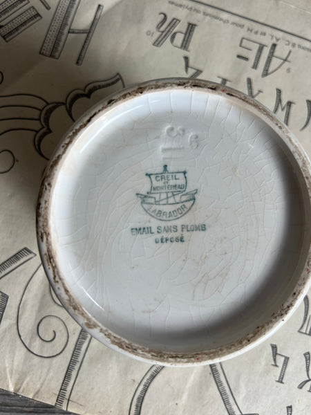 French Creil Et Montereau Antique Meat Pot
