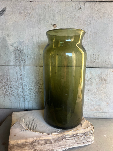 Stunning Green French Vintage Truffle Jar