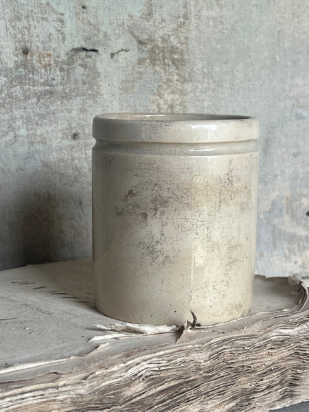 Crazed Antique Confiture Pot