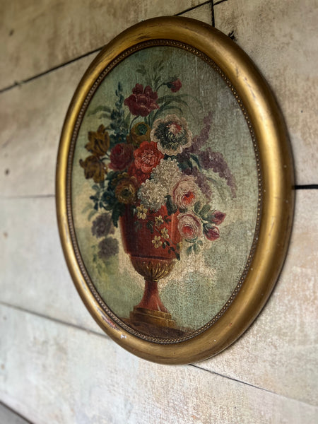 French Antique Framed Floral