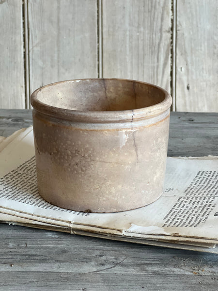 Crazed Antique Confiture Pot