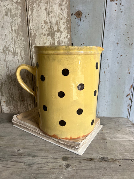 Large Dotty Antique Provençal Spotty Jug
