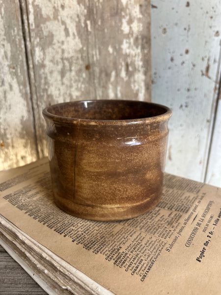 Chunky Buttery Antique Confiture Pot
