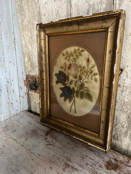 Antique Framed Embroidery