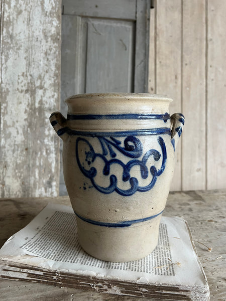 Stunning Rustic Blue Jar