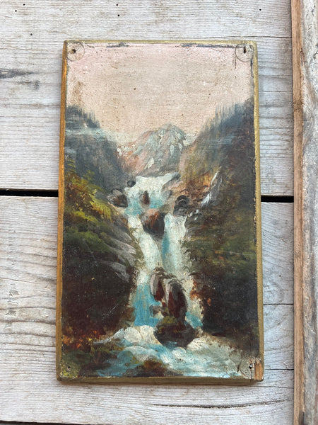 Antique Waterfall Painting