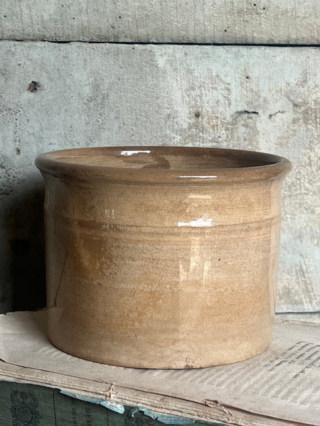 Large Buttery Antique Confiture Pot
