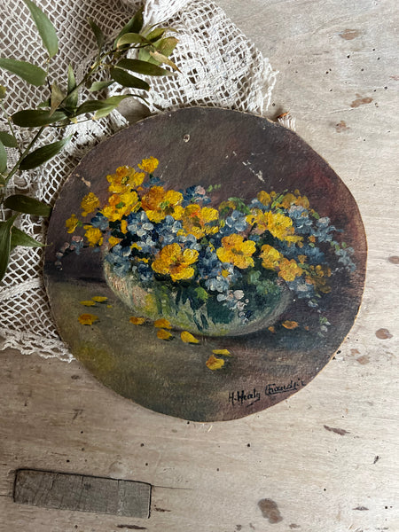 French Floral Oil Painting