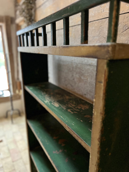 Rustic Chippy Paint Green Book Shelf