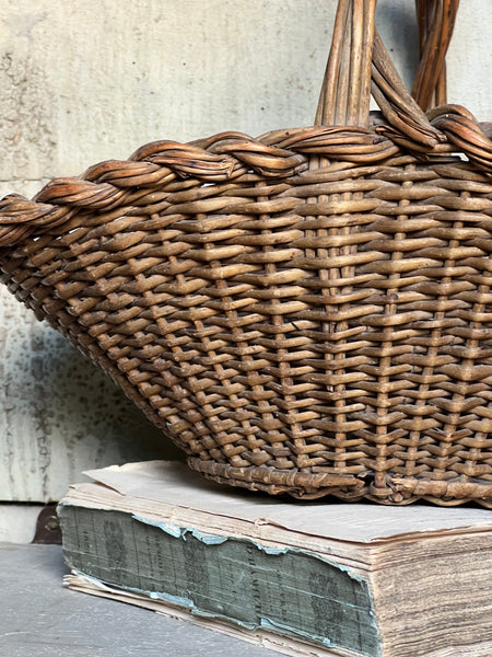 Vintage French Handled Basket