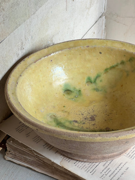 Antique Earthenware Bowl from Provence