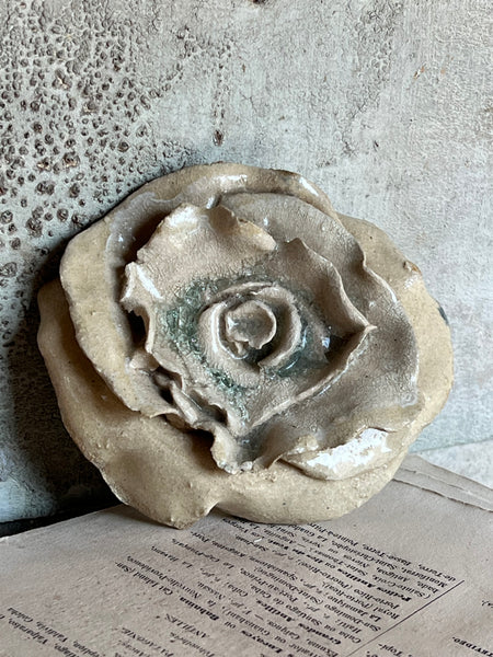 Vintage French Ceramic Rose