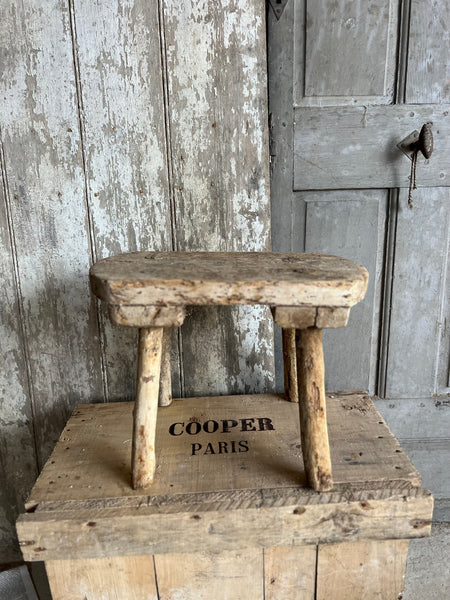 Little Vintage Rustic French Stool