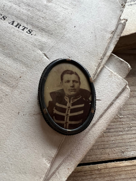 Antique Brooch with Portrait