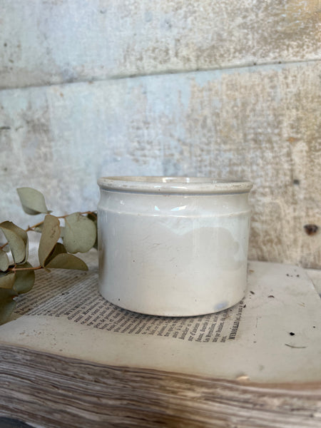 Small French Creil Et Montereau Antique Pot