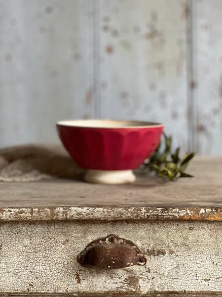 Plain Deep Pink French Cafe au Lait bowl