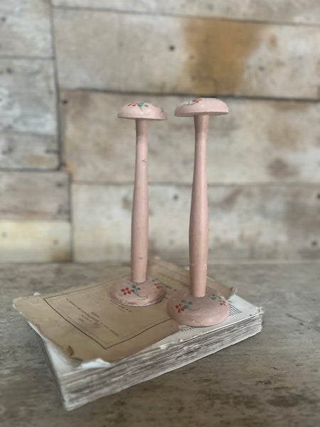 Pink vintage Hand Painted Hat Stands