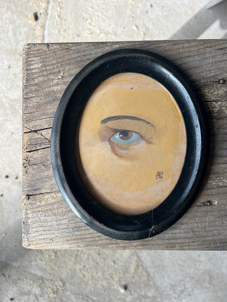 Antique Large French Eye Painting