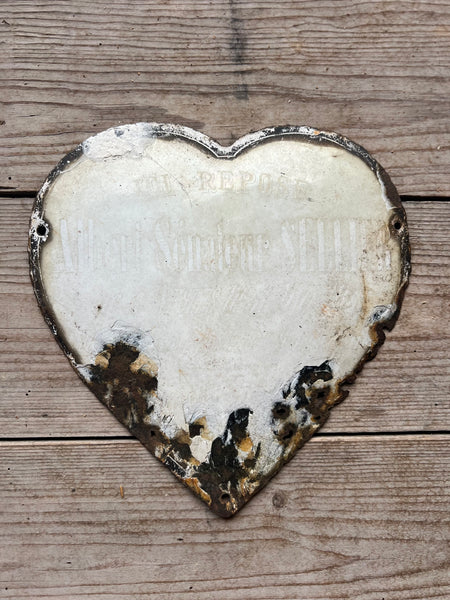 Vintage French Rustic Memorial Heart