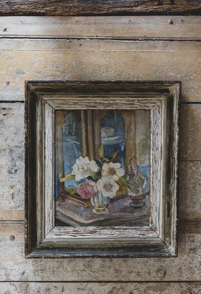 Large Framed French Oil Painting on Canvas M. M. de Coubertin