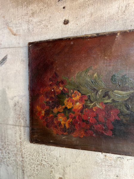 Dark Floral Oil on Canvas 1900
