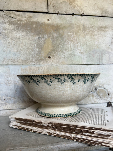 Large Vintage French Transferware Bowl