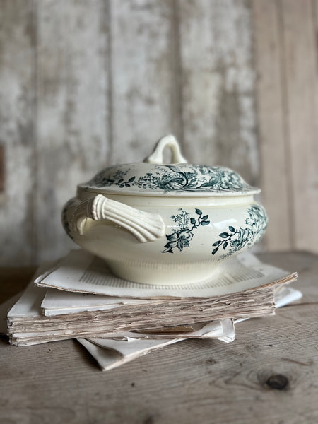 French Transferware Lidded Souperie