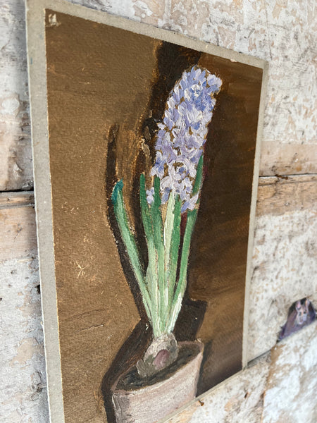 Vintage French Hyacinth Painting