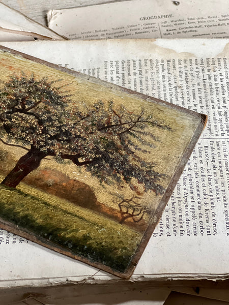 Antique French Tree Painting