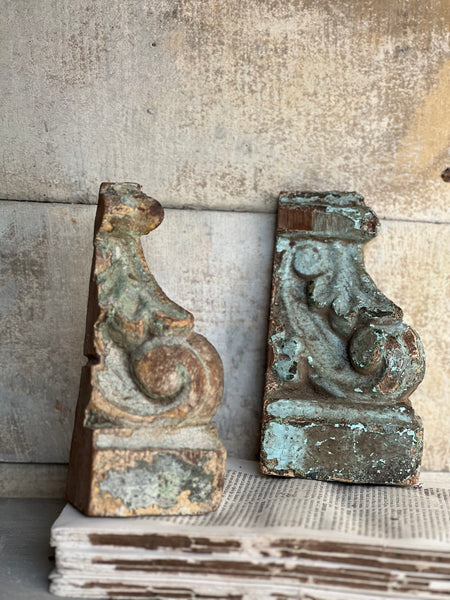 Pair of Ancient Ecclesiastical Carvings