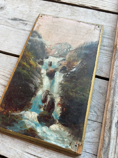 Antique Waterfall Painting