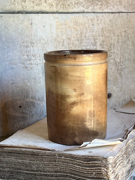 Small Buttery Antique Confiture Pot