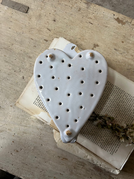 Very Rare 18C Heart Vintage Faiselle Cheese Mould