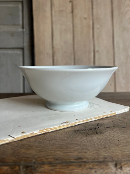 Crisp White Vintage French Bowl