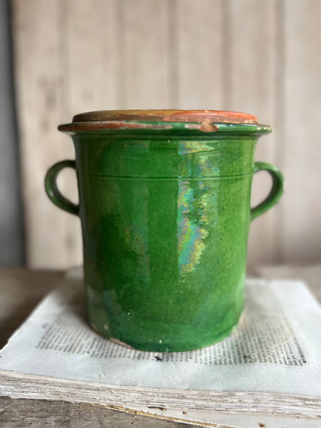 Provençal French Green Handled Pot