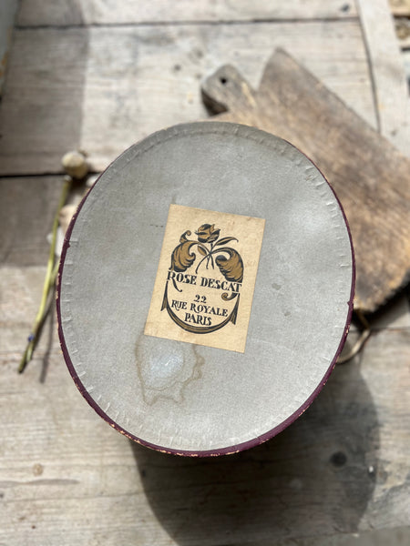 Rose Descat Paris Vintage Hat Box