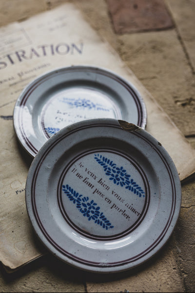 A pair of Antique French Plates