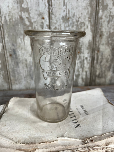 French Vintage Glass Weck Preserves Jar