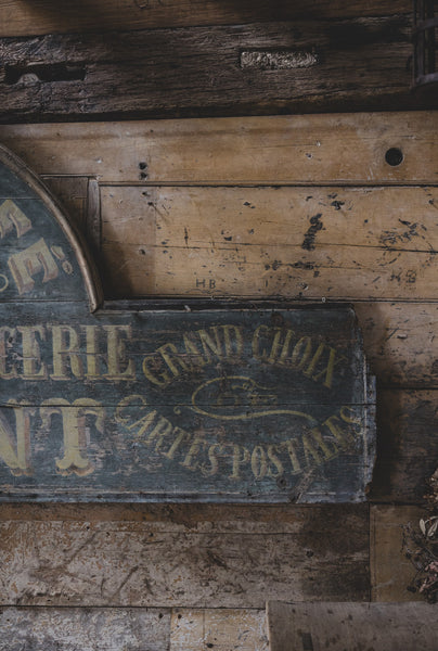 Antique French Epicerie Mercerie Sign