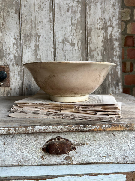 Large Beautifully Crazed French Bowl