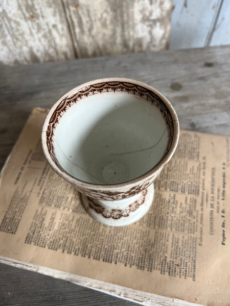 Antique French Transferware Chalice