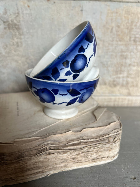 Mini Blue Detail Cafe au Lait bowls
