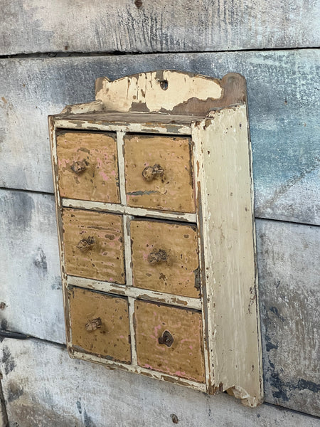 Vintage French Chippy Paint Drawers