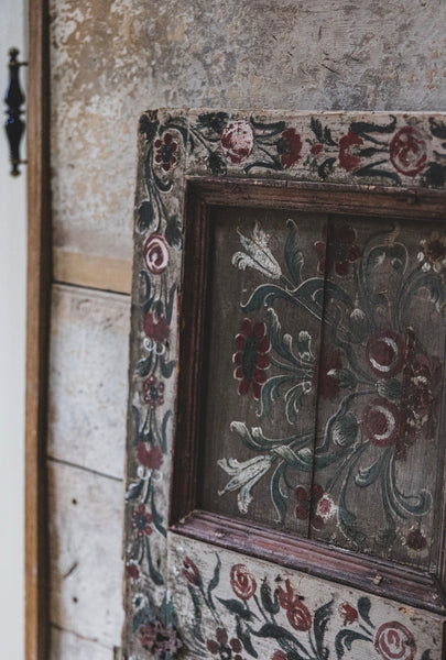 Antique Painted French Door