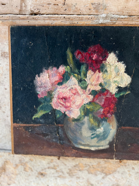 Gorgeous French Vintage Rose Painting