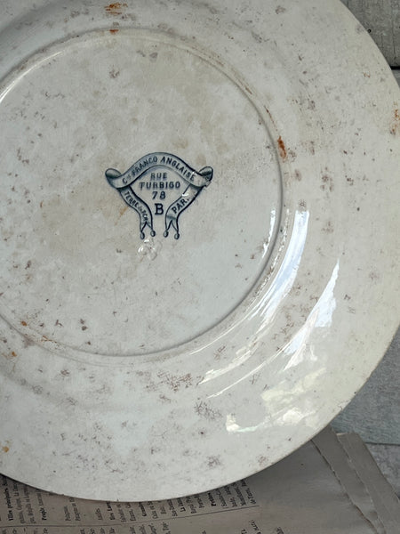 Antique French Transferware Plate